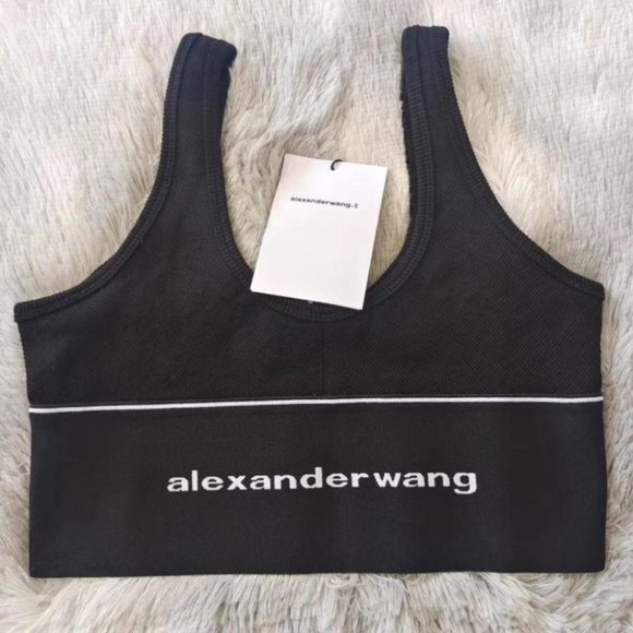 NWT Alexander Wang Logo Elastic Bra Tank Top - Picture 1 of 5